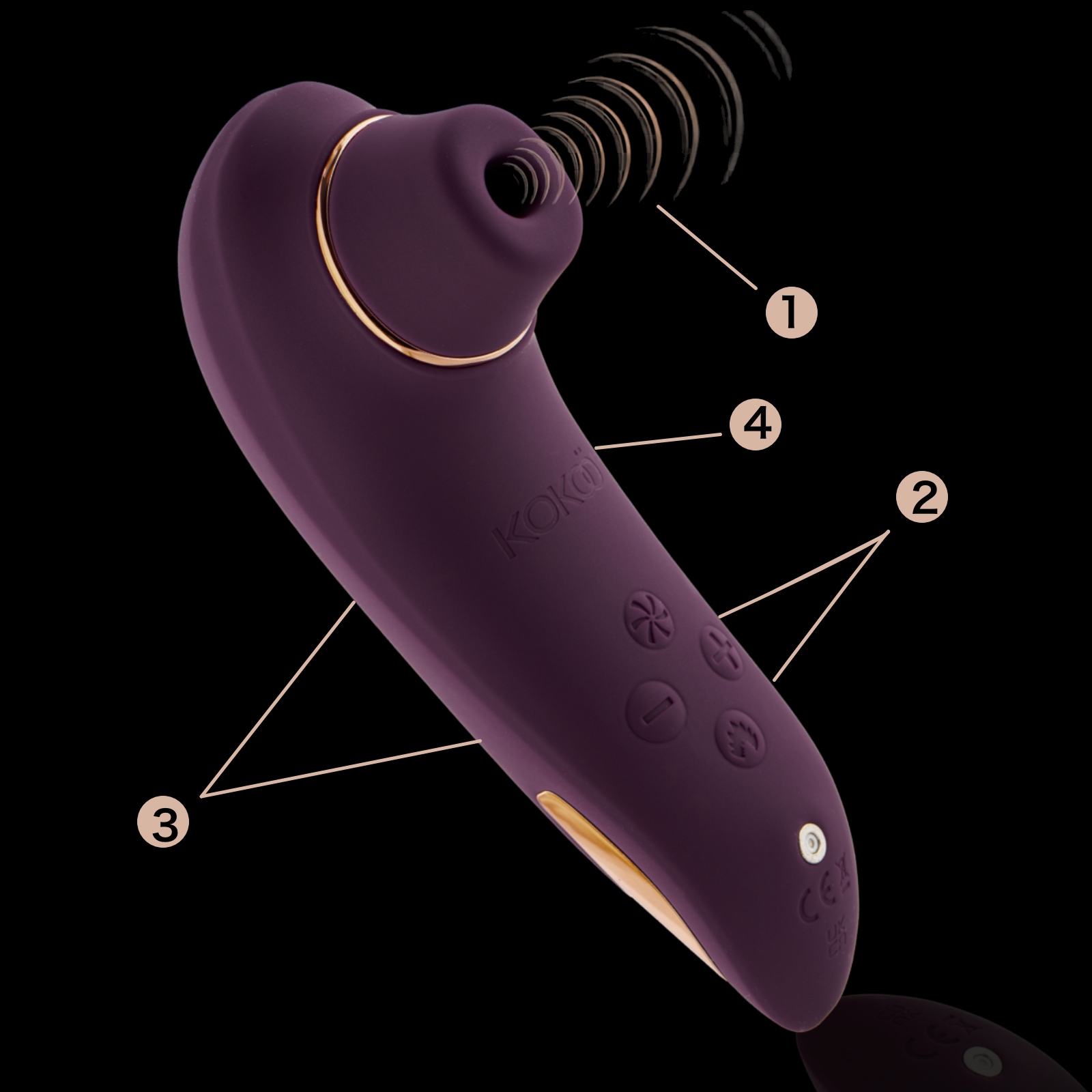 Consolador con succionador de clitoris